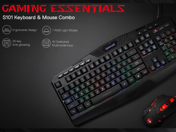 gaming keyboard
RGB Lightining
Redragon S101 Combo

