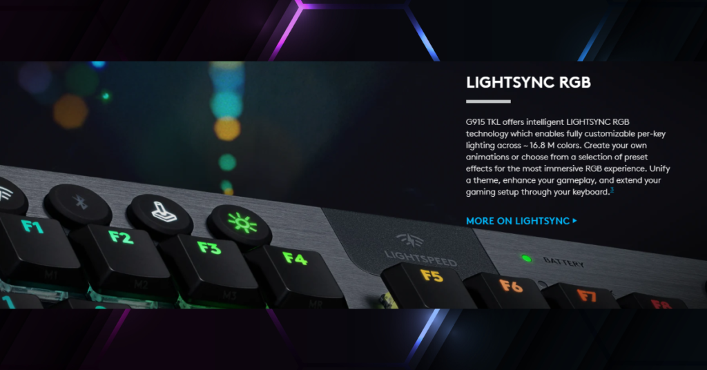 Logitech G915 TKL Lightspeed Keyboard