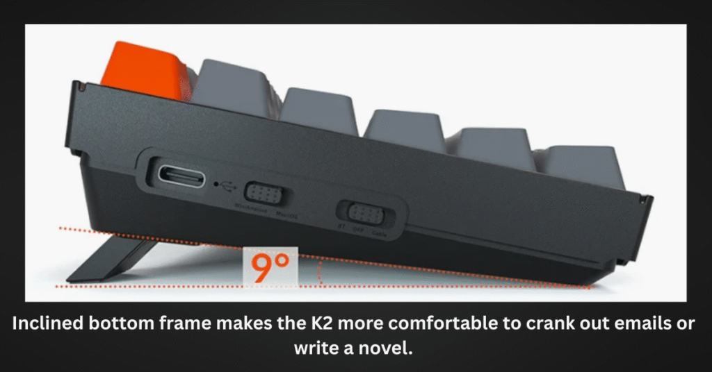 Keychron K2 wireless mechanical keyboard with USB-C and Bluetooth 5.1 connectivity